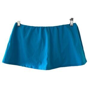 NWT Talbots Solid Blue Lined Swim Skirt Size 10 Swimwear Spring Break Vacation